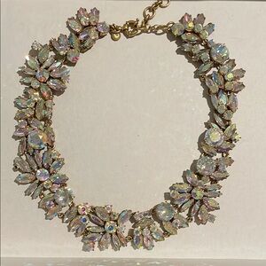 Elegant Gold and Iridescent Floral Necklace